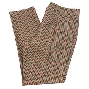 Vintage winter houndstooth pleated trousers, slacks, office, Women’s size 32